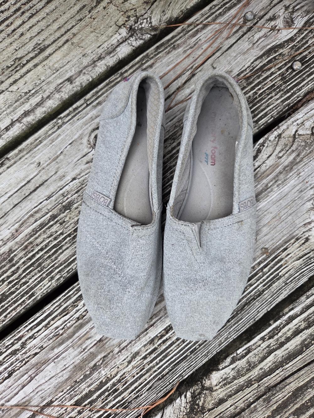 Bobs Gray Slip-On Women’s Casual Shoes